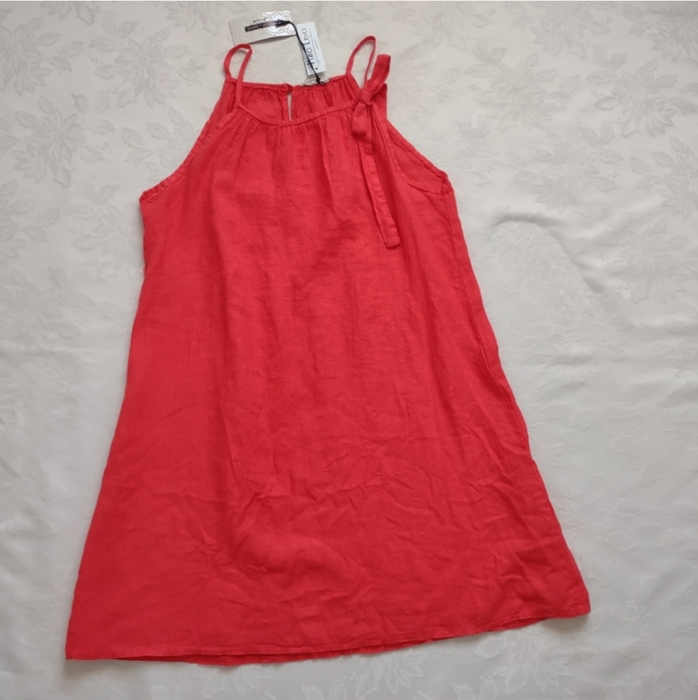 New 🎀 Linen Made in Italy dress poppy red color